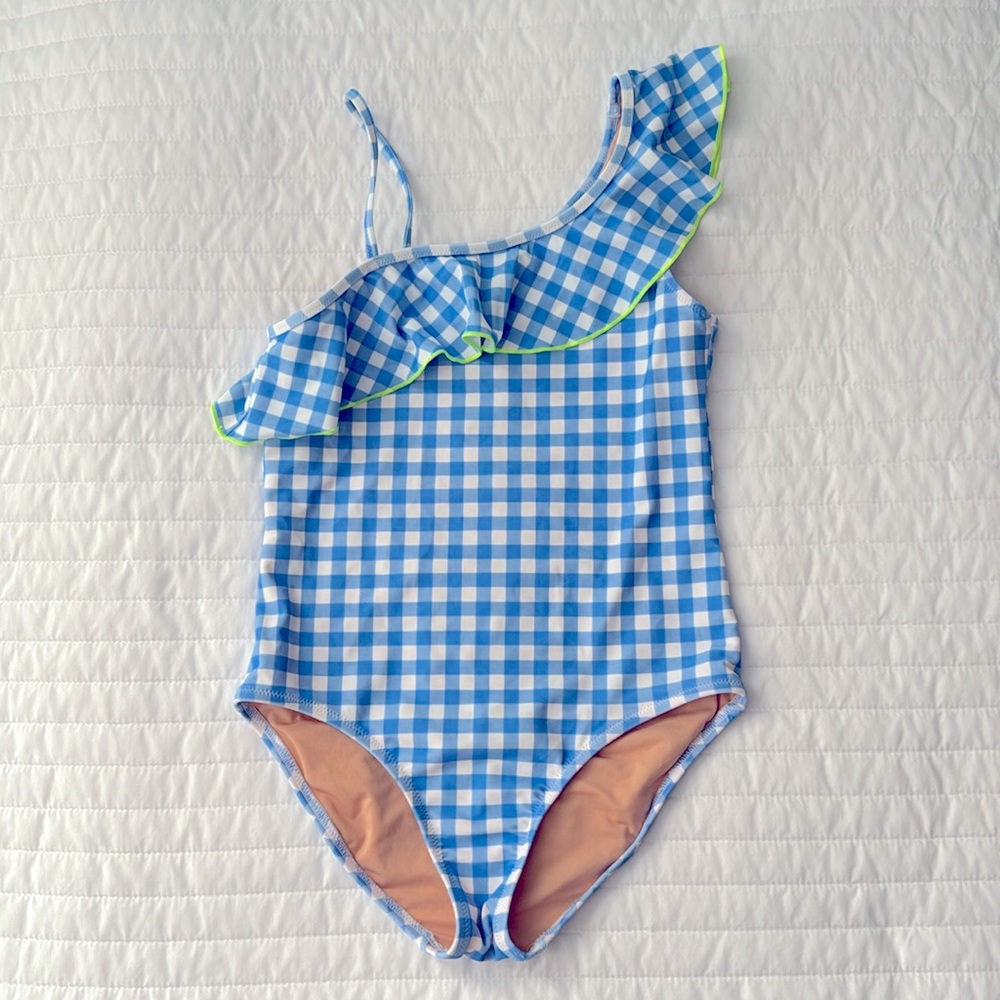 Crewcuts Gingham Print One-Piece Swimsuit